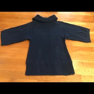 Navy Blue Chap Demin turtleneck sweater.